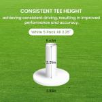 FINGER TEN Golf Rubber Tees 5-Pack for Practice