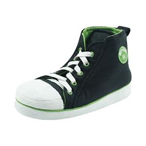 Gohom Men's Cozy Black & Green Indoor Slippers