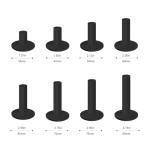 Solvora Rubber Golf Tees - 8 Pack Mixed Sizes