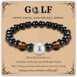 Golf Natural Stone Bead Bracelet for Men
