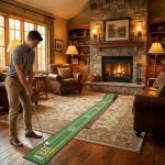 Adjustable Indoor Putting Green with Auto Ball Return