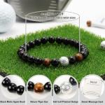Golf Natural Stone Bead Bracelet for Men
