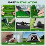 10x7FT Golf Net with Practice Mat and Accessories
