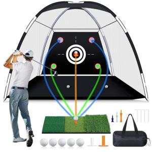 MoKo 10x7 ft Golf Hitting Net and Mat