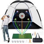 MoKo 10x7 ft Golf Hitting Net and Mat