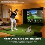 VICCGO 10x8ft Indoor Golf Simulator Enclosure Kit