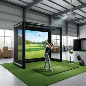 Inflatable Golf Simulator Tent with Projection Screen
