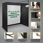 Golf Simulator Enclosure Kit with 4K Impact Screen