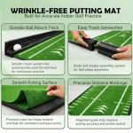 Indoor Putting Green with Auto Return & Non-Slip Surface