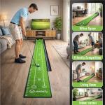 Indoor Putting Green with Auto Return & Non-Slip Surface