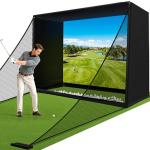 10x8FT Golf Simulator Enclosure with HD Impact Screen