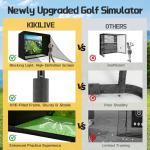 10x8FT Golf Simulator Enclosure with HD Impact Screen
