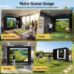 10x8FT Golf Simulator Enclosure with HD Impact Screen