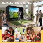10x8FT Golf Simulator Enclosure with HD Impact Screen