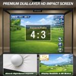 Indoor Golf Simulator Enclosure with HD Impact Screen