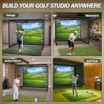Indoor Golf Simulator Enclosure with HD Impact Screen