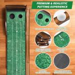 Extra Large Indoor Golf Putting Green with Ball Return