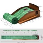 Extra Large Indoor Golf Putting Green with Ball Return