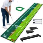 SAPLIZE Two-Speed Golf Practice Mat with Mirror