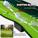 SAPLIZE Two-Speed Golf Practice Mat with Mirror