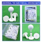 32-Piece Mixed Size Rubber Golf Tees Set
