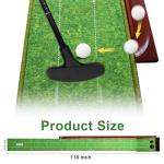 Toptoo Golf Putting Mat with Ball Return System