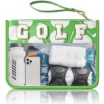 Golf Cosmetic Bag for Women with Clear Zipper