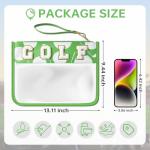 Golf Cosmetic Bag for Women with Clear Zipper