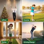 FODESAN Retractable Golf Swing Trainer and Grip Aid