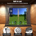 MOXOW 10x8 Golf Cage with Simulator Screen