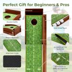 Indoor Golf Putting Mat Set with Auto Return