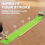 Smart Putting Green Mat with Putt Counter and Training