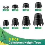 HappyAlley 8-Pack Unbreakable Golf Simulator Tees