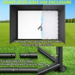 10 x 8 ft Golf Simulator Enclosure with Impact Screen