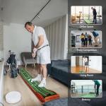 Kalramay Indoor Golf Putting Mat with Ball Return