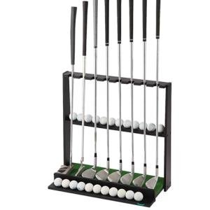 Wooden Golf Putter Stand with Ball Storage