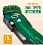 Indoor Putting Green Mat with Ball Return and Guides