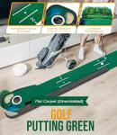 Indoor Putting Green Mat with Ball Return and Guides