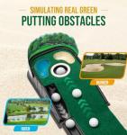 Indoor Putting Green Mat with Ball Return and Guides