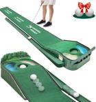 Indoor Golf Putting Mat with Ball Return, 8ft