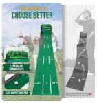 Indoor Putting Green Mat with Ball Return and Guides