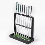 Wooden Golf Club Rack and Organizer for 8 Clubs