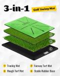 FODESAN 3-in-1 Indoor Golf Hitting Mat