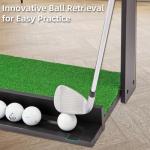Wooden Golf Putter Stand with Ball Storage