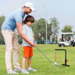 Golf Swing Trainer Set with Height Adjustments