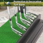 Wooden Golf Putter Stand with Ball Storage