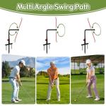 Golf Swing Trainer Set with Height Adjustments