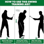 Retractable Golf Swing Trainer for Right Handed Golfers