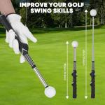 Retractable Golf Swing Trainer for Right Handed Golfers
