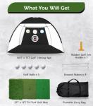 10x7FT Golf Net with Foldable Mat and Targets